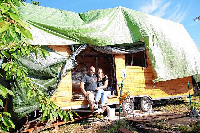 Noch vor einem Jahr sah das Tiny House so aus. Es musste komplett ausgebaut werden.