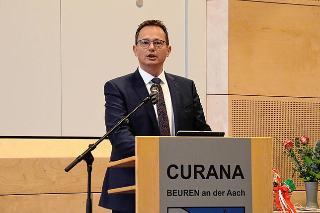 Ortsvorsteher Stephan Einsiedler bei seinem Rück- und Ausblick.