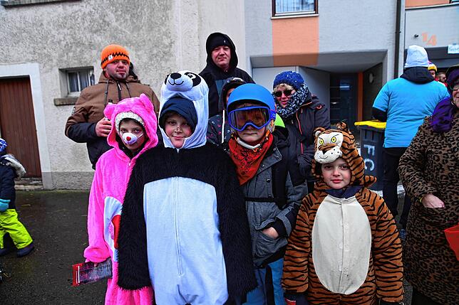Bild 2: So feiern die Zuschauer am Straßenrand beim Narrentreffen in Dauchingen mit