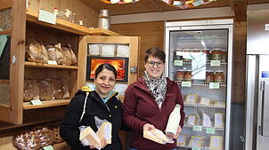 Barbara Winkler und Valeria Ciddio kümmern sich gemeinsam um das Milchhüsle.