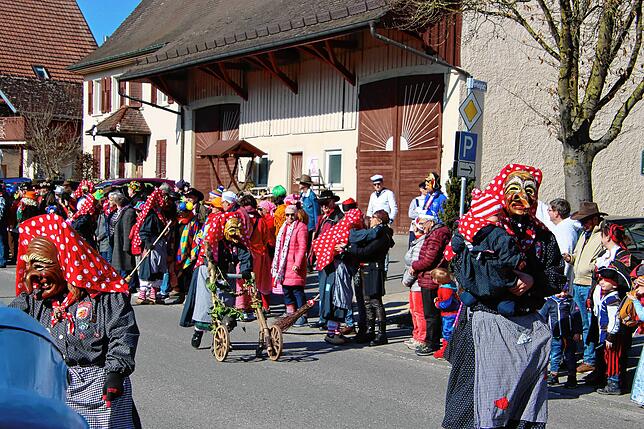 Auch die Wiechser Schlosshexen sind beim Umzug dabei.