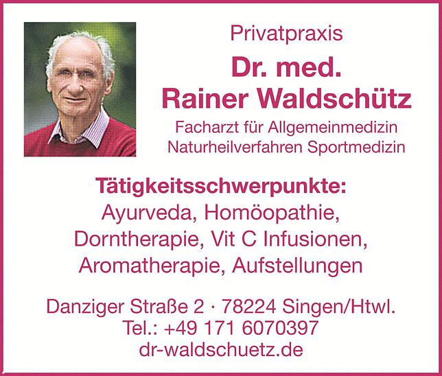 Bild 1: Neueröffnung Privatarztpraxis Waldschütz: Gleichgewicht und Wohlbefinden