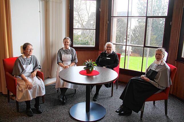Ein Stück Württemberg in Villingen: Die Diakonissen (von links) Schwester Beate Schneckenburger, Karin Behrens, Lore Dreher sowie ...