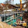 So sieht die Brückenbaustelle in Achdorf derzeit aus. Bild: Hans-Jürgen Götz