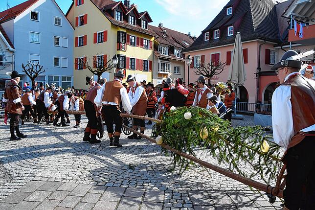 Bild 12: Bilder vom Kindernarrenbaum-Setzen auf dem Gustav-Hammer-Platz in Stockach