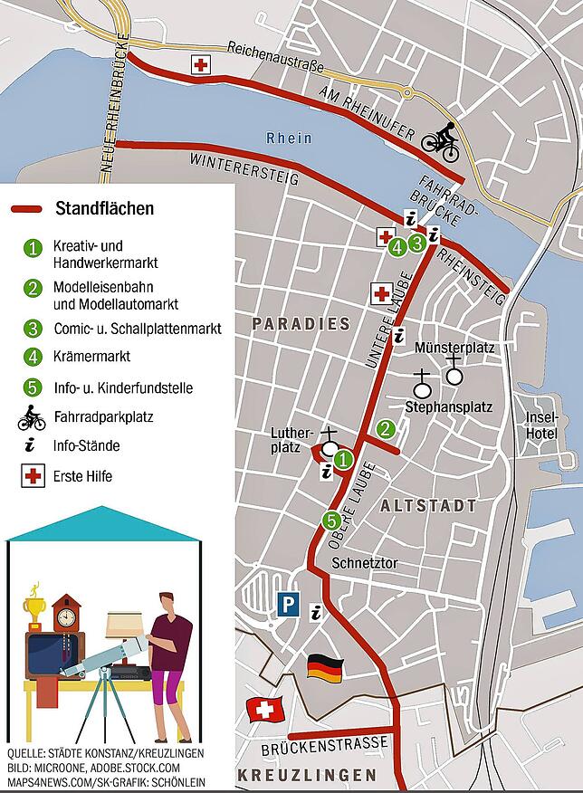 Bild 1: 24h Flohmarkt 2024 in Konstanz und Kreuzlingen!