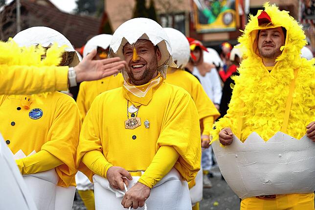 Bild 24: Fastnacht auf dem Schienerberg: Tausende feiern den Höriumzug mit kreativen Mottos
