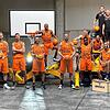 Diese Mannschaft soll mindestens die Playoffs erreichen. Von links: Teambetreuer Nenad Bogdanovic, Rytis Pipiras, Robin Jorch, Felix ...
