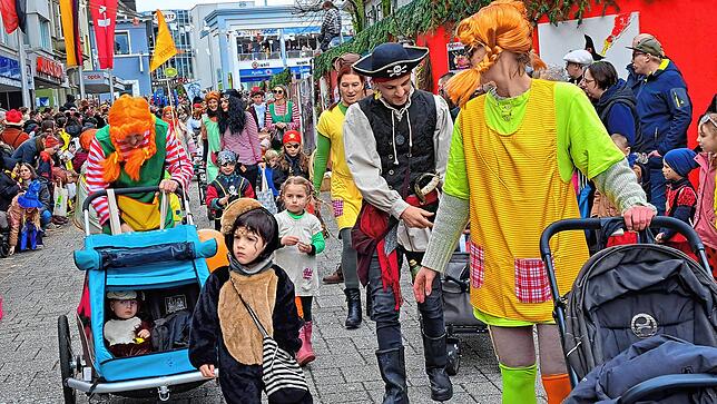 Die Eltern und Kinder des Kindergartens St. Elisabeth stellten eine private Gruppe und kamen als Pippi Langstrumpf.