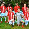 Die Neuzugänge des FC Pfaffenweiler (hinten von links): Timmy Pfaff (Athletiktrainer), Nico Anders (FSV-Schwenningen A-Jugend), Jallow ...