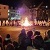 Verbrennung in Tiengen: Der Bög geht in Flammen auf.