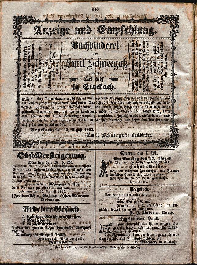 Bild 6: So sahen Zeitungsseiten im Jahr 1921 und den Jahrzehnten davor aus
