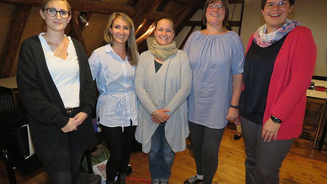 Der Elterbeirat des Kindergartens Gerbe (von links): Nadine Pascale, Jenniver Vukovic, Julia Eberl, Michaela Hemens (Vorsitzende) und ...