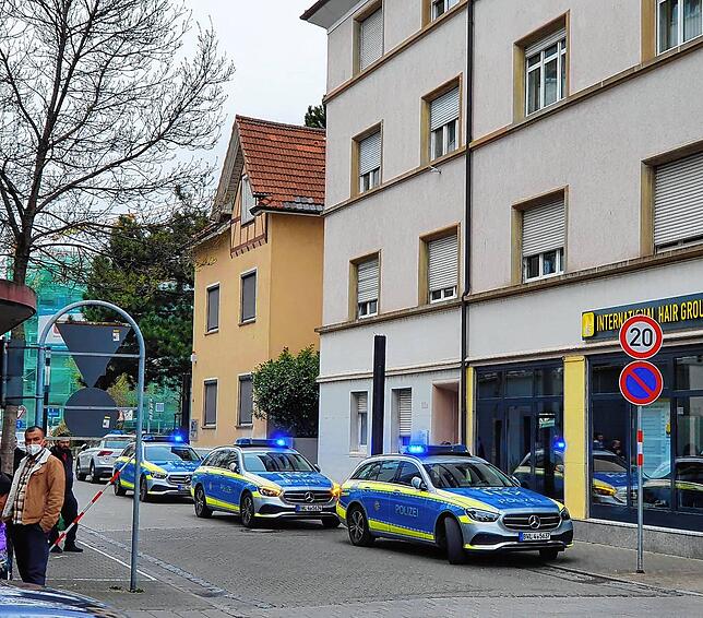 Das Polizeiaufkommen in der Singener Innenstadt war riesig.
