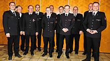 Im Bild von links David Lienhard, Hansjörg Neininger, Herbert Lienhard, Mario Bühler, Johannes Kaiser, Jürgen Thoma, Laurin Kaiser, ...