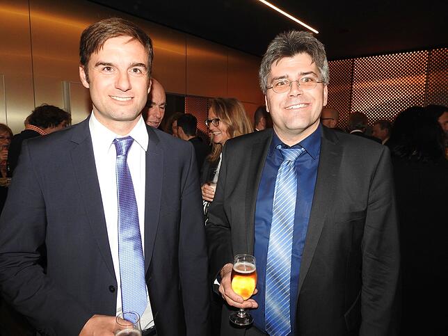 Zwei Landräte auf Tuchfühlung mit der regionalen Wirtschaft: Zeno Danner (Konstanz) und Martin Kistler (Waldshut).
