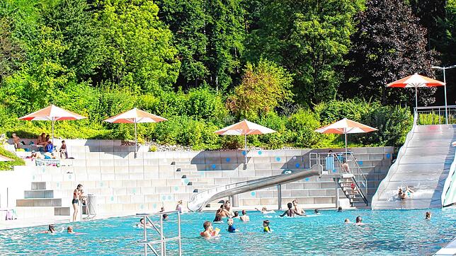 Blick auf das frisch sanierte Nichtschwimmerbecken im Hallenbad Stockach Mitte August dieses Jahres.