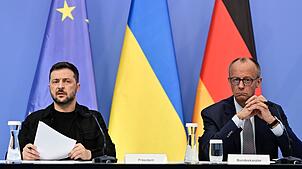 Bundeskanzler Merz und der ukrainische Präsident Selenskyj.