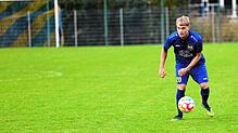 Finn Faupel im Spiel des SV Allensbach gegen den SV Markelfingen.