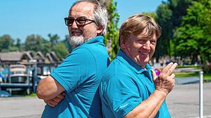 Rainer und Uwe Petrowitz sind Hafenmeister im Gemeindehafen von Uhldingen-Mühlhofen und ein eingespieltes Team.