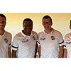 Der Vorstand des SV Aasen und der neue Trainer (von links): Stefan Schnekenburger (Spielausschussvorsitzender), Trainer Jackson ...