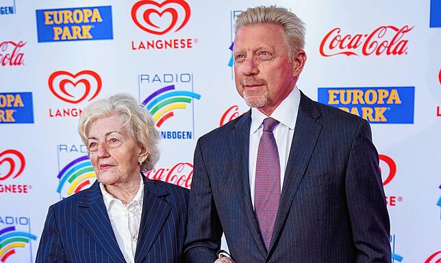 Boris Becker und seine Mutter Elvira Becker 2019 im Europa-Park Rust.
