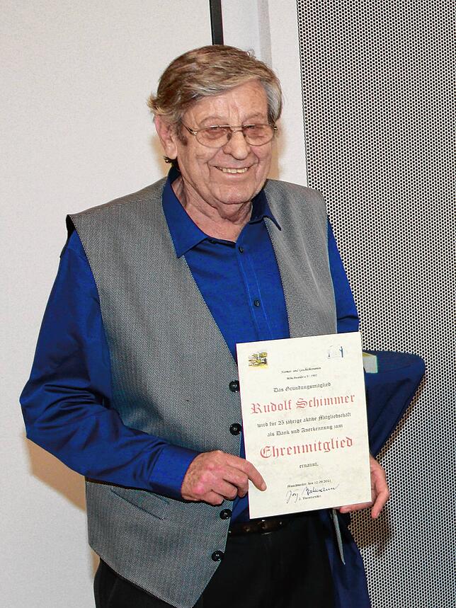 2021 wird Rudolf Schimmer zum Ehrenmitglied des Heimat- und Geschichtsvereins Mönchweiler ernannt.