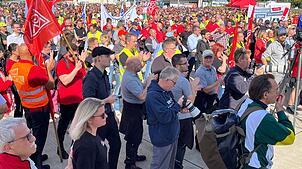 Auch in Schweinfurt gab es Protest.