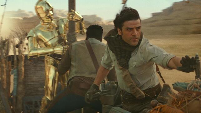 Zum dritten Mal schlüpft Oscar Isaac in die Rolle des Poe Dameron &ndash; hier eine Szene aus &bdquo;Star War: Der Aufstieg ...