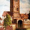 1825: Von Heiligenberg her bildete das Gebsentor den Stadteingang.