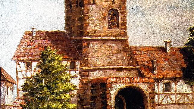 1825: Von Heiligenberg her bildete das Gebsentor den Stadteingang.