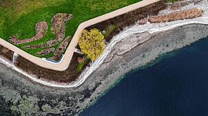 Bild : Niedrigwasser im Bodensee – So sieht das Ufer aus der Luft aus