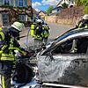 Mit zwei Löschtrupps musste die Feuerwehr Mühlhausen-Ehingen am Mittwoch zwei brennende Autos löschen.