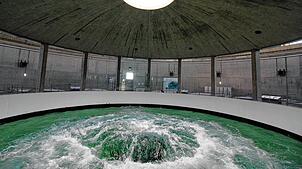 Der Quelltopf der Bodenseewasserversorgung auf dem Sipplingerberg: Mit einer Temperatur von 4 bis 5 Grad Celsius sprudelt Bodenseewasser ...