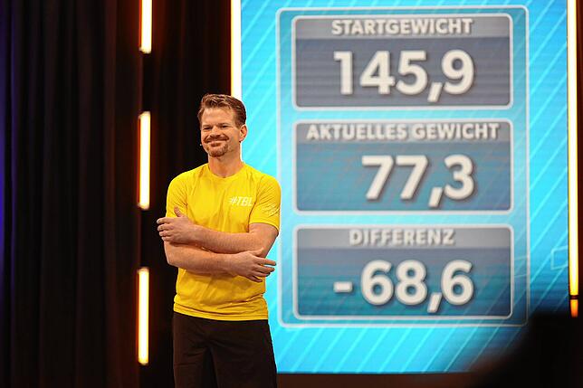 So findet sich Benjamin Kautz definitiv zu dünn, wie er sagt. Mit seinen aktuellen 95 Kilogramm fühle er sich wohl.