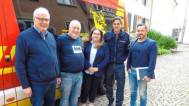 Sie tragen Verantwortung für den Schutz der Menschen und Gebäude in der Altstadt von Bad Säckingen (v. links): Roland Baumgartner ...