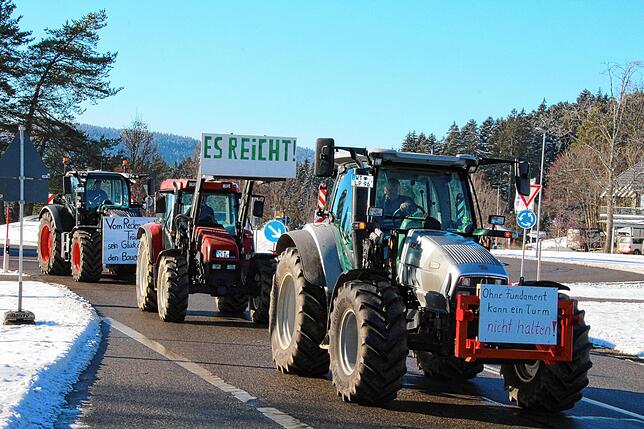 Bild 20: Bauern protestieren gegen Sparpläne: Bilder vom Traktorkorso zur Brauerei Rothaus