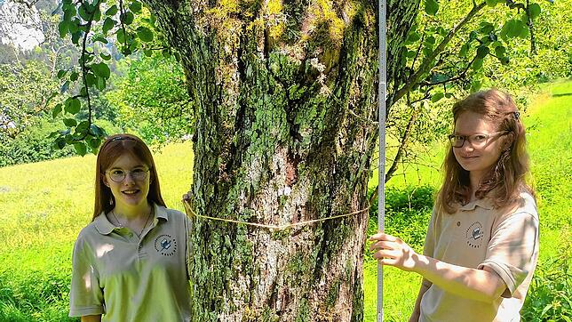 Das Bild zeigt die aktuellen Teilnehmerinnen am Freiwilligen Ökologischen Jahr (FÖJ), Ronja Hilzinger (links) und Svea Rimmelspacher ...