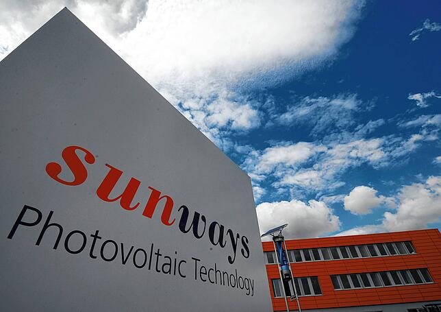 Das Logo des Solarmodulherstellers Sunways aus Konstanz. 2014 stellte man Insolvenzantrag.