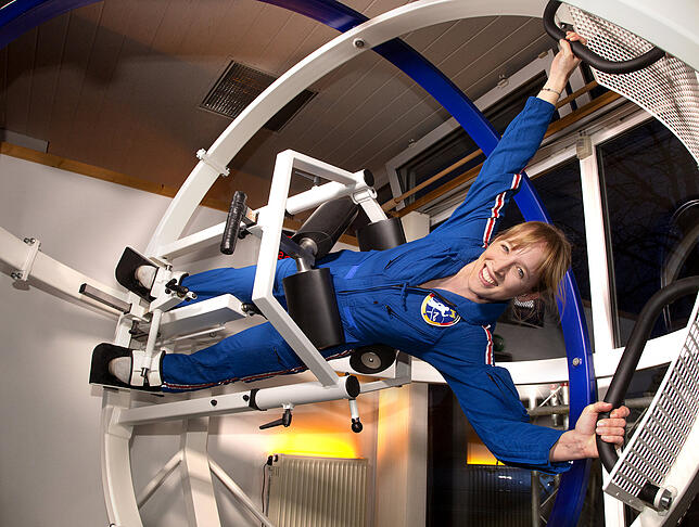 Insa Thiele-Eich in einem Aerotrim-Rotationstrainer.