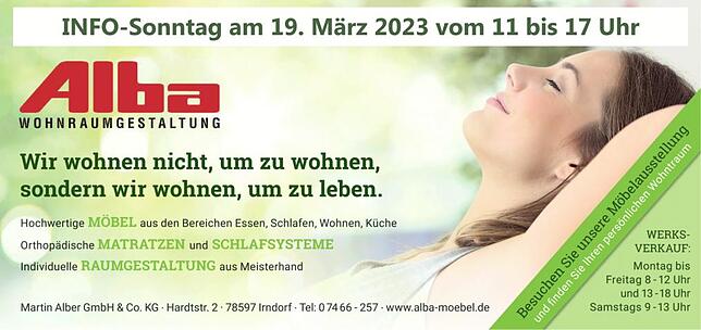 Bild 1: Info Sonntag bei ALBA-Möbel: Alba fertigt Möbel und Matratzen individuell an