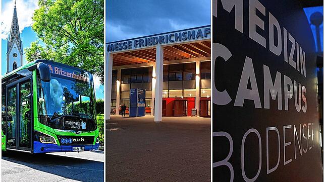 Stadtwerk am See, Messe Friedrichshafen und der Medizin Campus Bodensee sind drei Unternehmen, an denen die Stadt Friedrichshafen ...