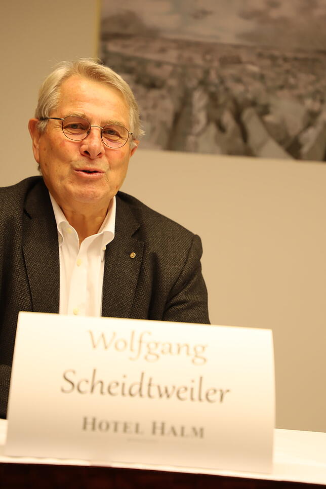 Wolfgang Scheidtweiler, Projektpartner des Asisi-Panoramas, bei der Vorstellung im Rahmen einer Pressekonferenz in Konstanz.