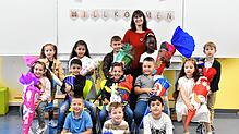 Die Starterklasse der Neckarschule Schwenningen mit Klassenlehrerin Regina Ratzinger