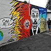 In einem Hinterhof auf dem &bdquo;Hirschen&ldquo;-Areal: Torben Störmer hat dieses Graffiti für einen Freund gesprüht. Einheimische ...