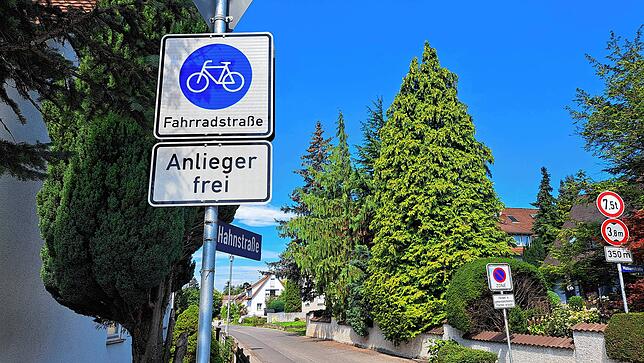 Die neuen Schilder, hier in der Hahnstraße, weisen auf die veränderte Verkehrsführung hin.