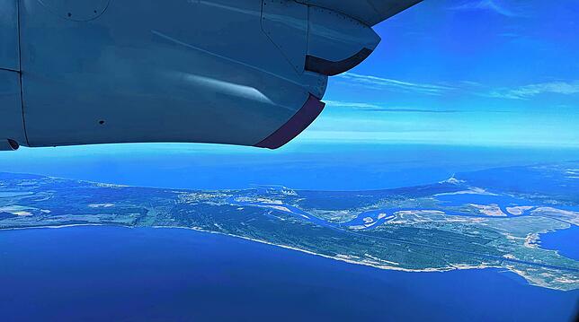 Erstflug von Friedrichshafen auf die Insel Usedom