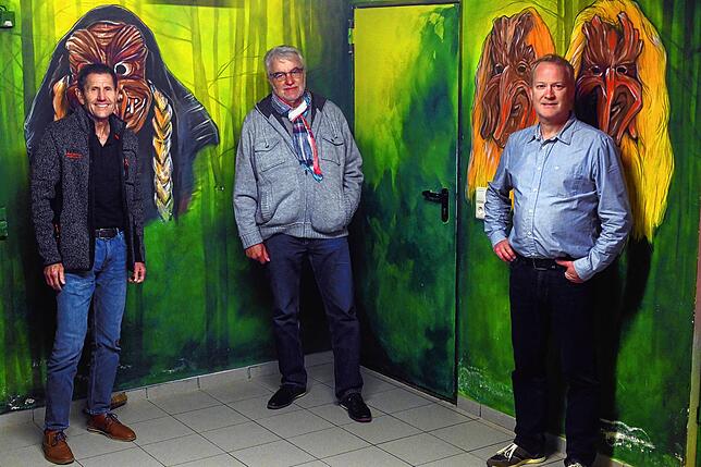 Zusammen haben sie mehr als vier Jahrzehnte Zunftmeister-Dasein auf dem Buckel: (von links) der ehemalige Zunftmeister Jochen ...