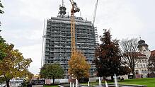 Der Umbau des einstigen Telekom-Gebäudes schreitet voran. Im Oktober wurde Richtfest gefeiert.