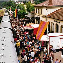 Eisenbahnfest in Stockach in der zweiten Hälfte der 1990er-Jahre.